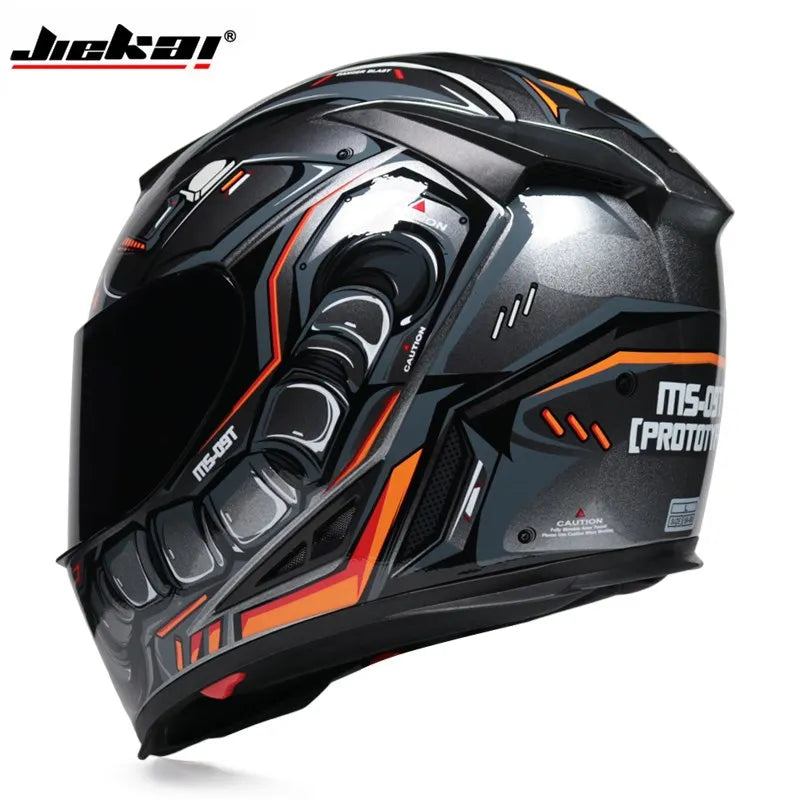 Full face helmet motorcycle riding helmet safety double lens Racing helmet Individuality braids horns
