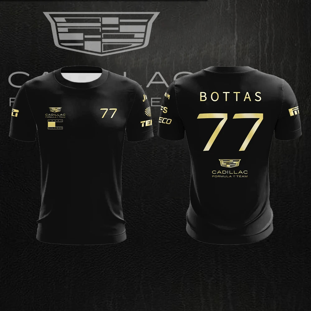 Cadillac Racing Team Checo Perez 11 Fans Outdoor Extreme Sports Fast Drying Breathable Round Neck T-shirt Oversized Short Sleeve