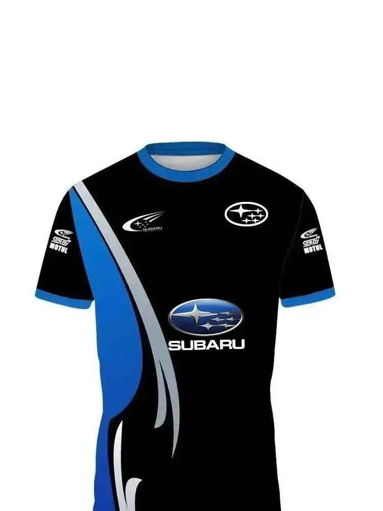 SUBARU racing fast drying breathable short sleeved sports T-shirt, suitable for cheerleading racers, car enthusiasts, men and wo
