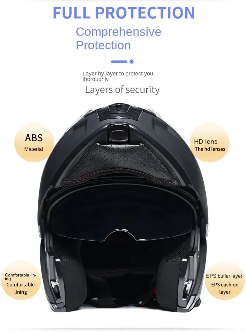 ORZ-B08A Full Face Motorcycle Helmet Glossy Mecha Pattern Racing Helmet Italian Style DOT Certified Safety Helmet with Tinted Vi