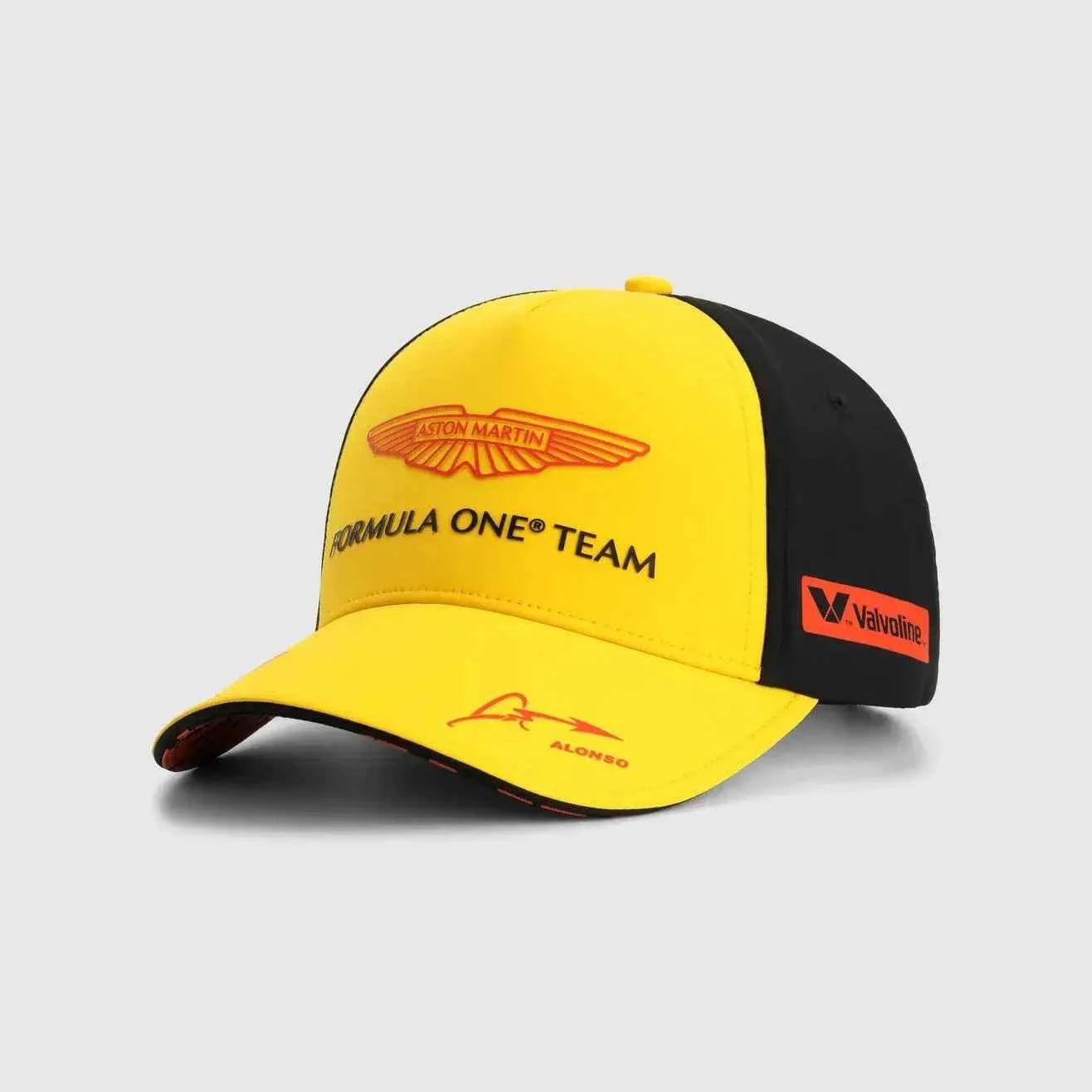 Aston Martin F1 Fernando Alonso Peaked Cap - Outdoor Sports Sun Hat for Men & Women
