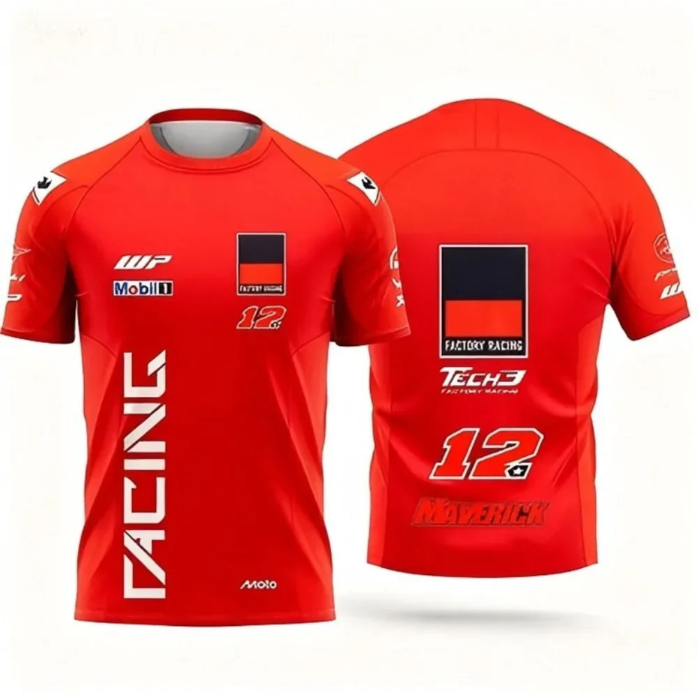 Summer Breathable Quick-drying Motorcycle Race No. 37 2025 Pedro Acosta Men's and Women's Casual short-sleeved Sport T-shirt