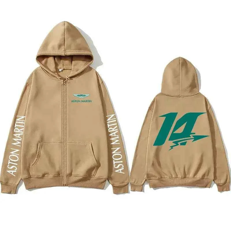 Aston Martin Spring Zipper Hoodie - Breathable, Stylish Sweatshirt for Outdoor Sports & Leisure
