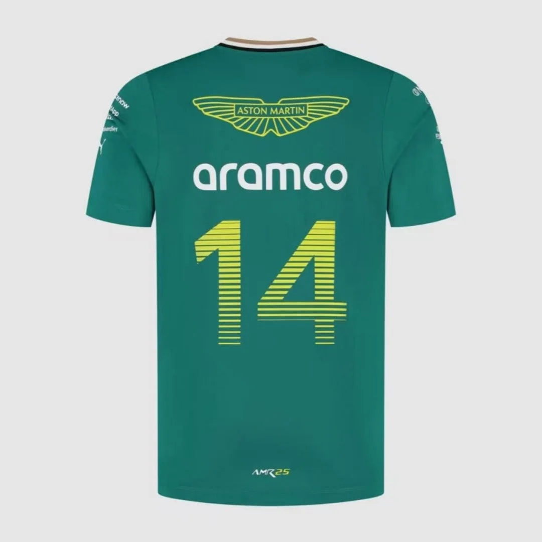 Aston Martin 2026 Fernando Alonso Lance Stroll Driver Summer Casual Fashion T-Shirt Breathable Tee Camiseta Masculina Harajuku