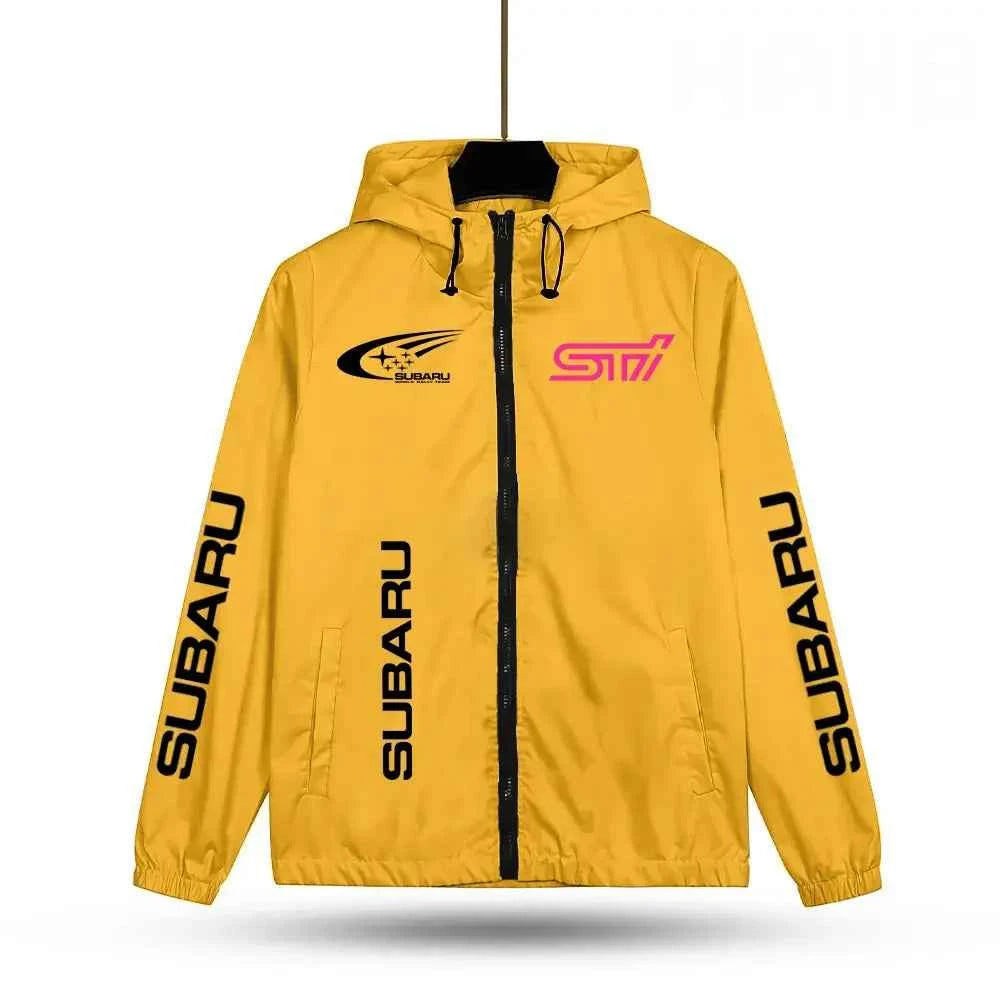New summer men's hooded sunscreen jacket, UV resistant thin SUBARU loose running casual fishing sunscreen suit