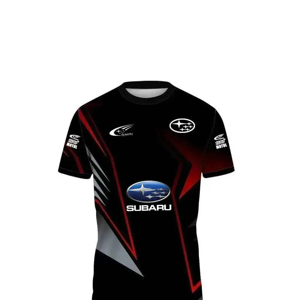 SUBARU racing fast drying breathable short sleeved sports T-shirt, suitable for cheerleading racers, car enthusiasts, men and wo