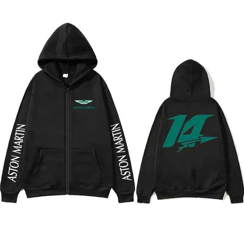 Aston Martin Spring Zipper Hoodie - Breathable, Stylish Sweatshirt for Outdoor Sports & Leisure