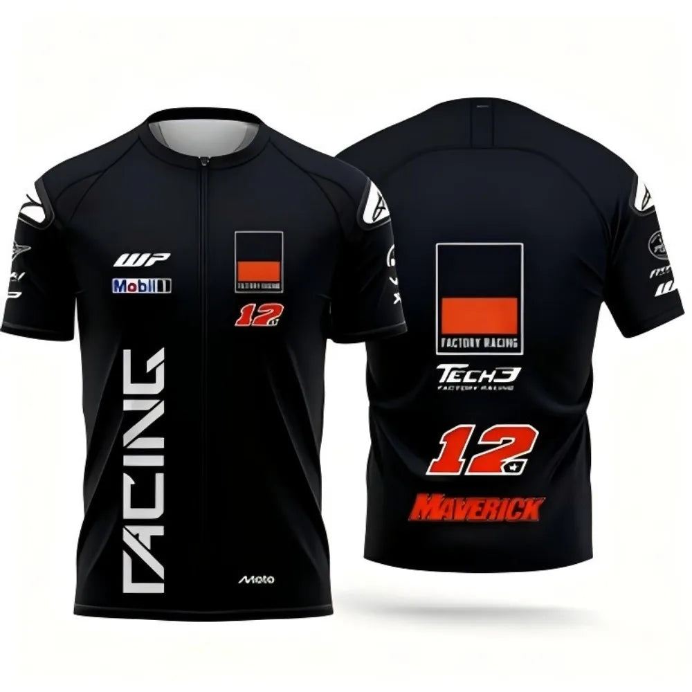 Summer Breathable Quick-drying Motorcycle Race No. 37 2025 Pedro Acosta Men's and Women's Casual short-sleeved Sport T-shirt