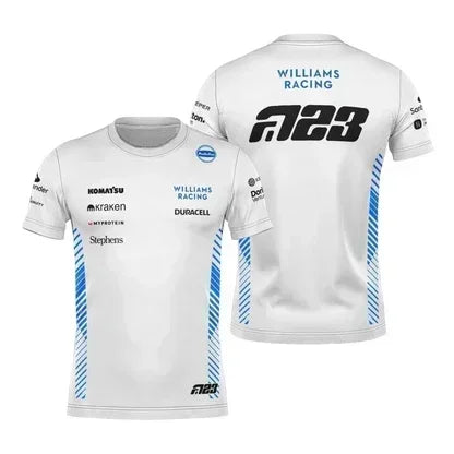 2025 F1 Williams Team T-shirt Carlos Sainz Formula One Alex Alben 2025 T-shirt Men Women Kids Fans Shirt 3d Printed T-shirt