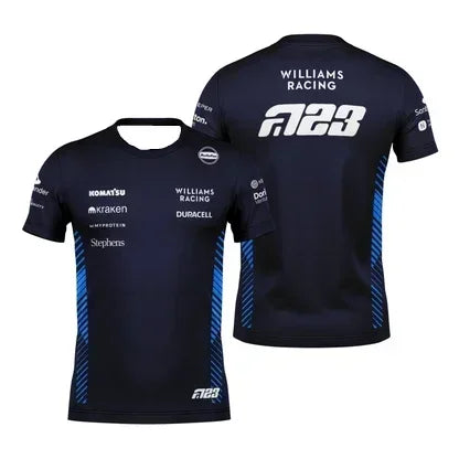 2025 F1 Williams Team T-shirt Carlos Sainz Formula One Alex Alben 2025 T-shirt Men Women Kids Fans Shirt 3d Printed T-shirt