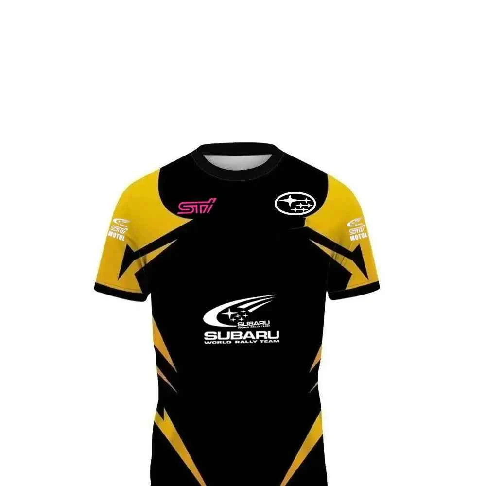 SUBARU racing fast drying breathable short sleeved sports T-shirt, suitable for cheerleading racers, car enthusiasts, men and wo