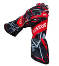 Kart long racing gloves with anti slip lightweight, full palm silicone wear-resistant  can be patterned on the outer seam logo