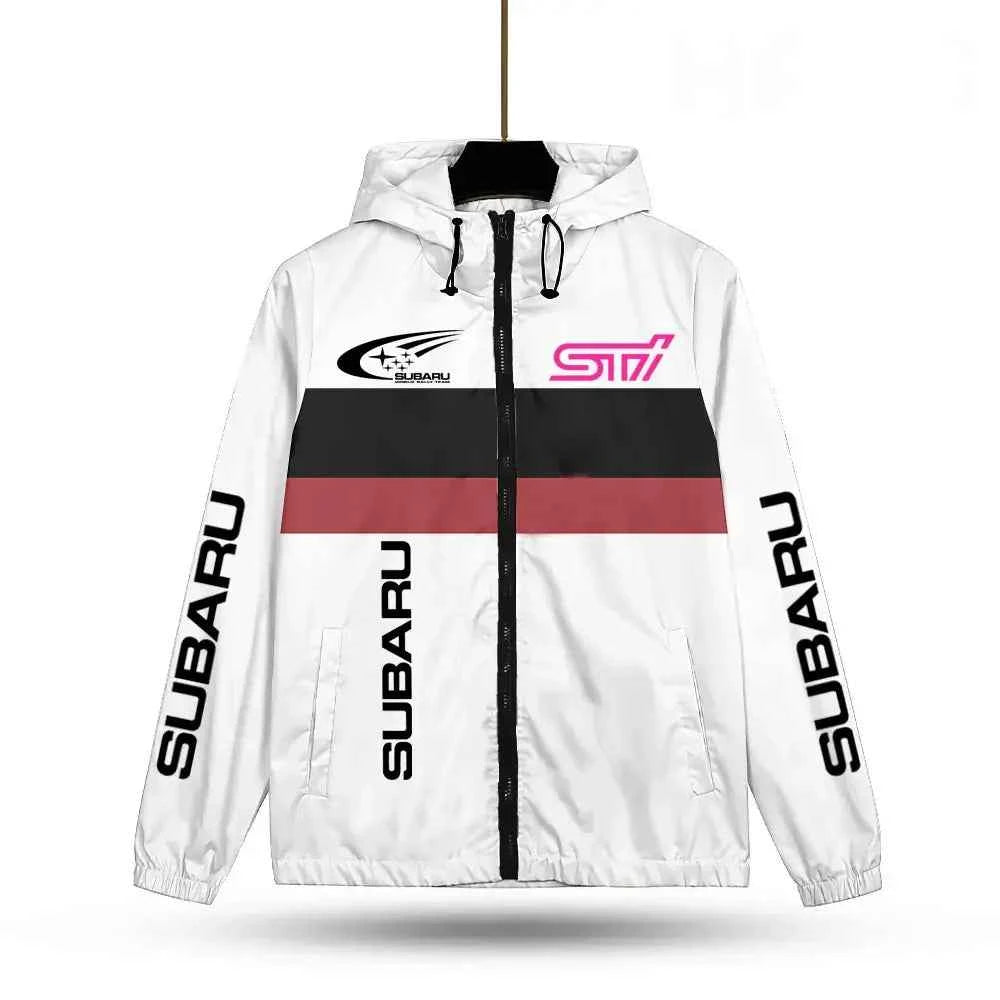 New summer men's hooded sunscreen jacket, UV resistant thin SUBARU loose running casual fishing sunscreen suit