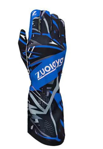 Kart long racing gloves with anti slip lightweight, full palm silicone wear-resistant  can be patterned on the outer seam logo