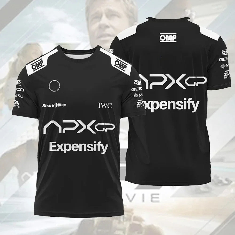 2025 New Brad Pitt F1 men's and women's movie T-shirt, outdoor sports, casual and comfortable shirt, 3D printed, quick-drying