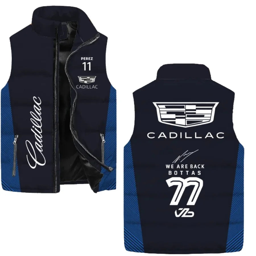 Newly designed insulated Cadillac racing F1 team clothing for men - warm and wind-resistant cycling jacket for the team, racing