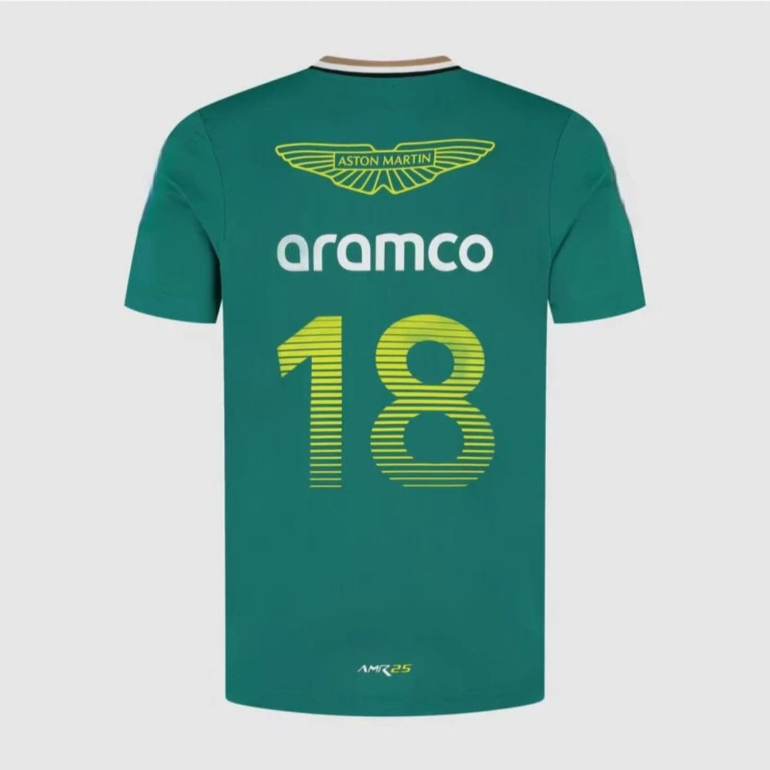 Aston Martin 2026 Fernando Alonso Lance Stroll Driver Summer Casual Fashion T-Shirt Breathable Tee Camiseta Masculina Harajuku