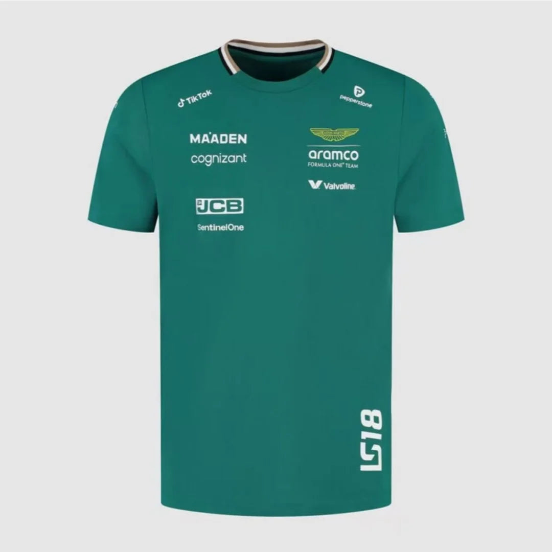 Aston Martin 2026 Fernando Alonso Lance Stroll Driver Summer Casual Fashion T-Shirt Breathable Tee Camiseta Masculina Harajuku