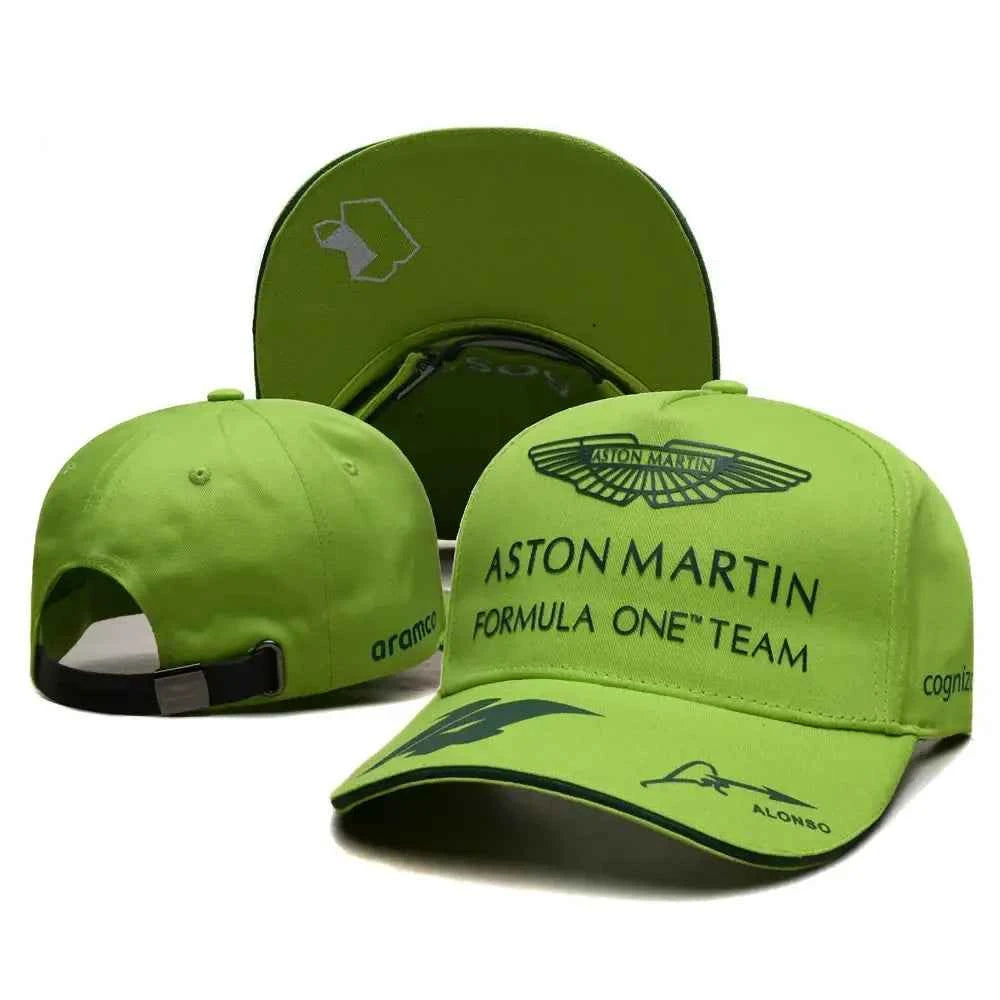 Aston Martin F1 Fernando Alonso Peaked Cap - Outdoor Sports Sun Hat for Men & Women