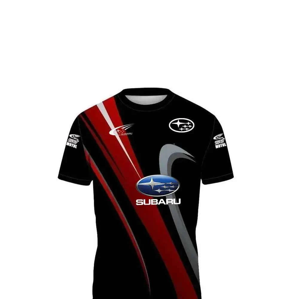 SUBARU racing fast drying breathable short sleeved sports T-shirt, suitable for cheerleading racers, car enthusiasts, men and wo