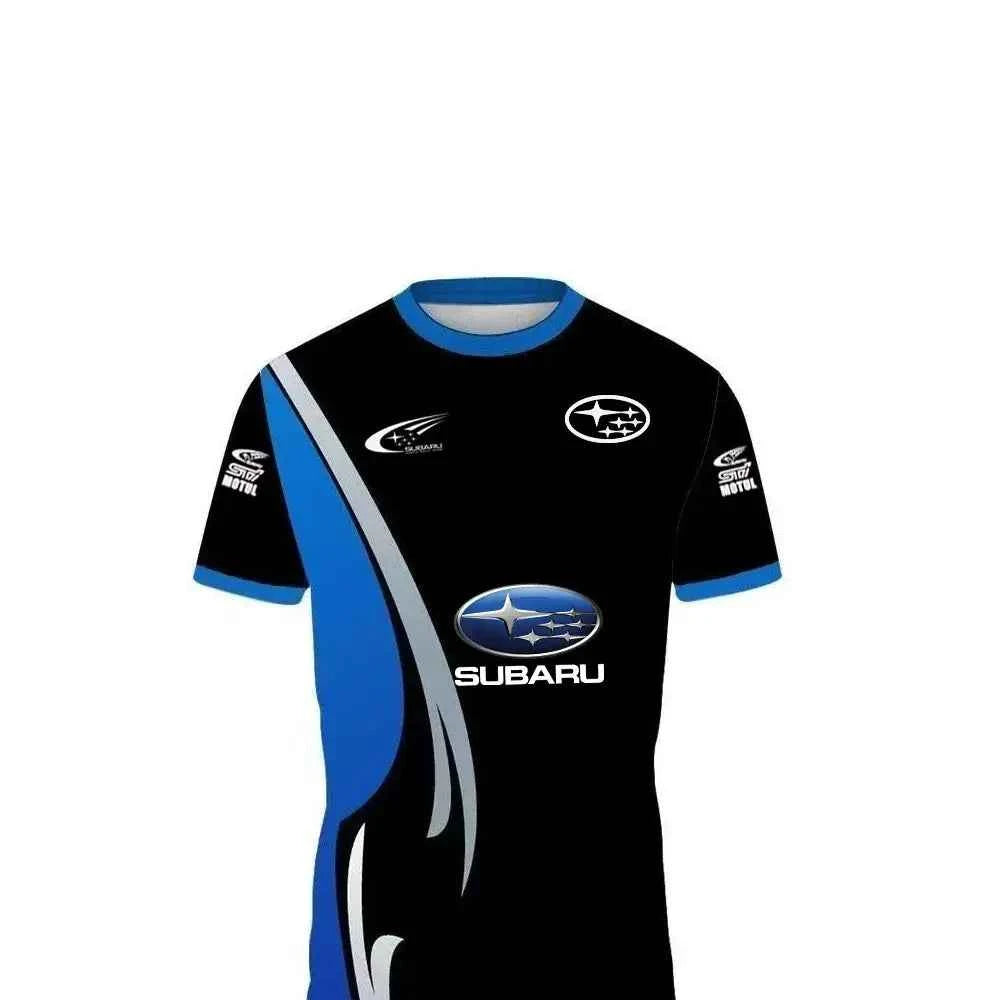 SUBARU racing fast drying breathable short sleeved sports T-shirt, suitable for cheerleading racers, car enthusiasts, men and wo