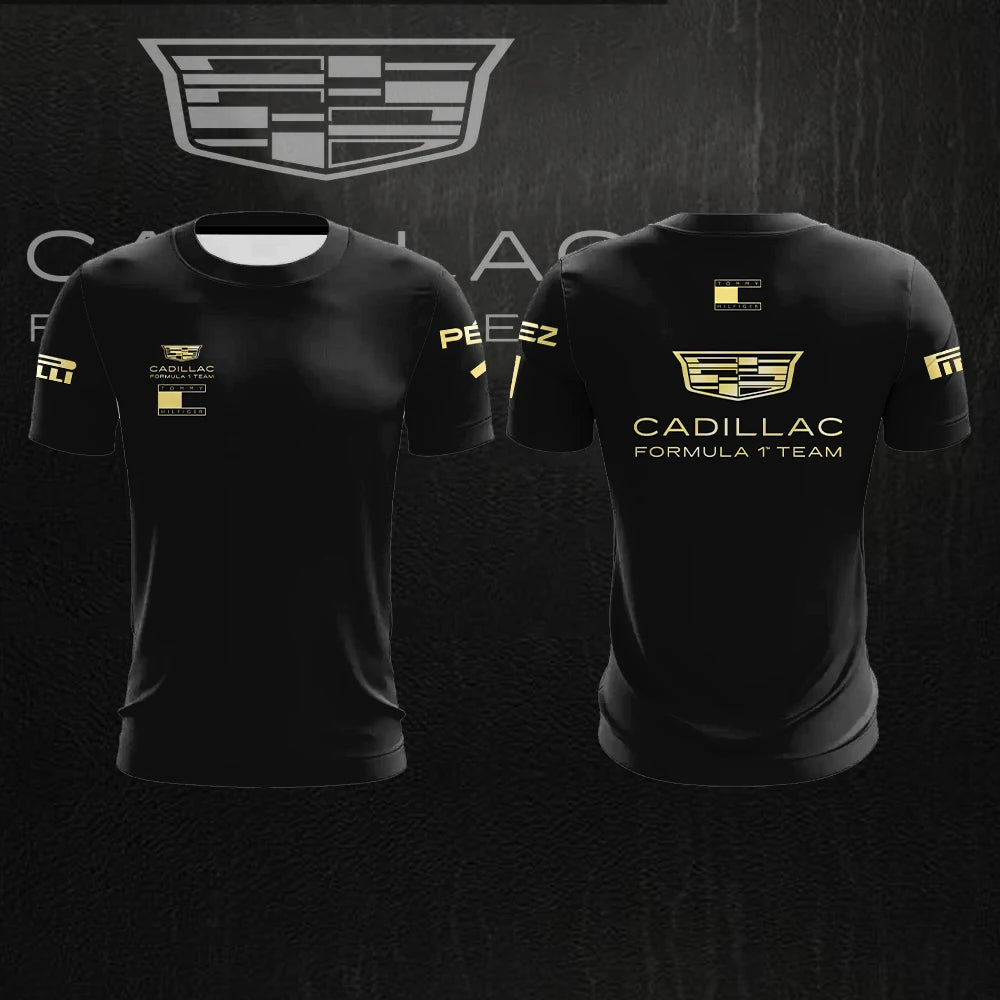 Cadillac Racing Team Checo Perez 11 Fans Outdoor Extreme Sports Fast Drying Breathable Round Neck T-shirt Oversized Short Sleeve