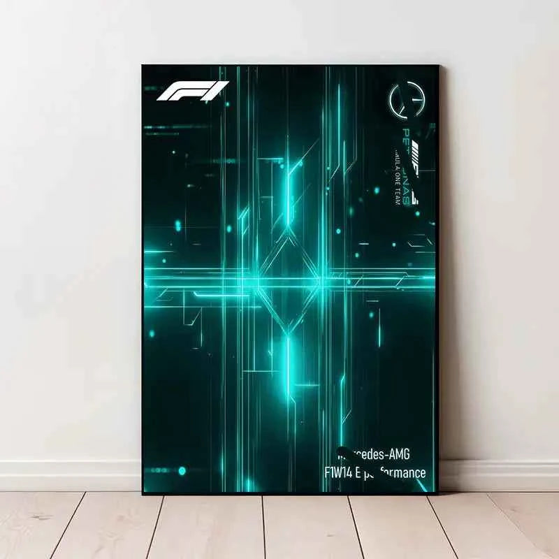 Famous Racing Cars Gradient Canvas Prints - Modern Minimalist Wall Art for Living Room Decor & Gifts