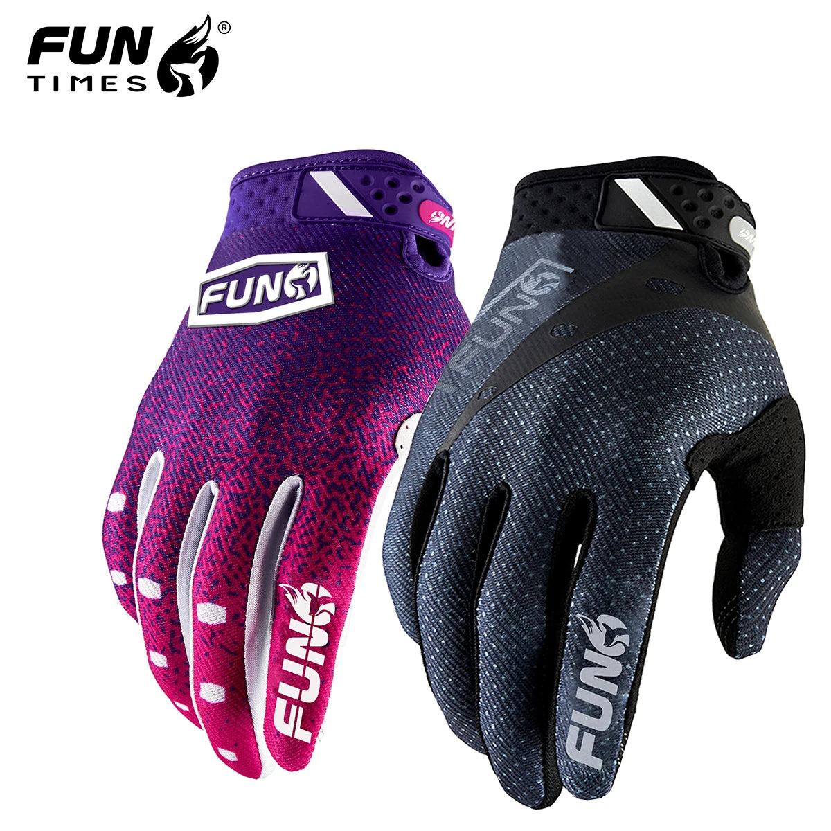 FUNTIME New Long Finger Four Seasons Racing, Off road, Outdoor Cycling, Cycling, Motorcycle All Finger Gloves