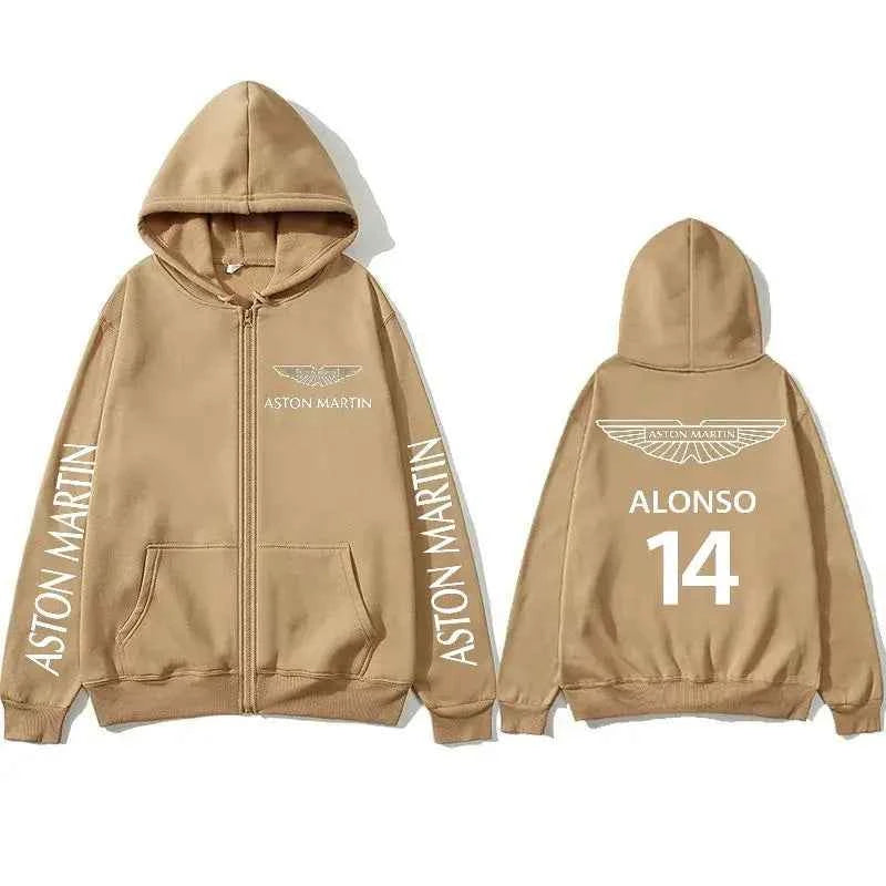 Aston Martin Spring Zipper Hoodie - Breathable, Stylish Sweatshirt for Outdoor Sports & Leisure