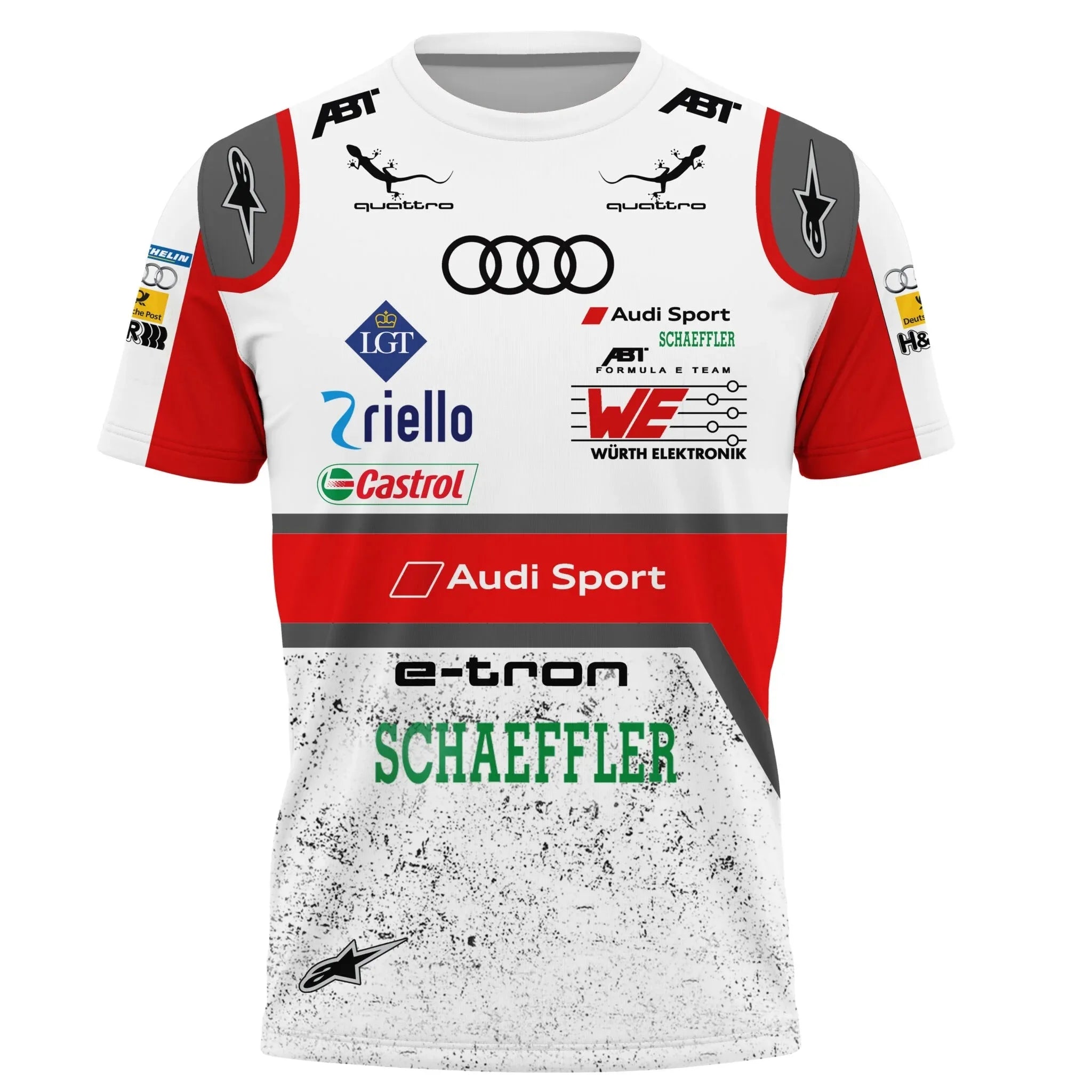 Audi 2025 Summer Best-selling Racing Suit 3D Printing Breathable and Comfortable Outdoor Sports Adult Casual Short Sleeves