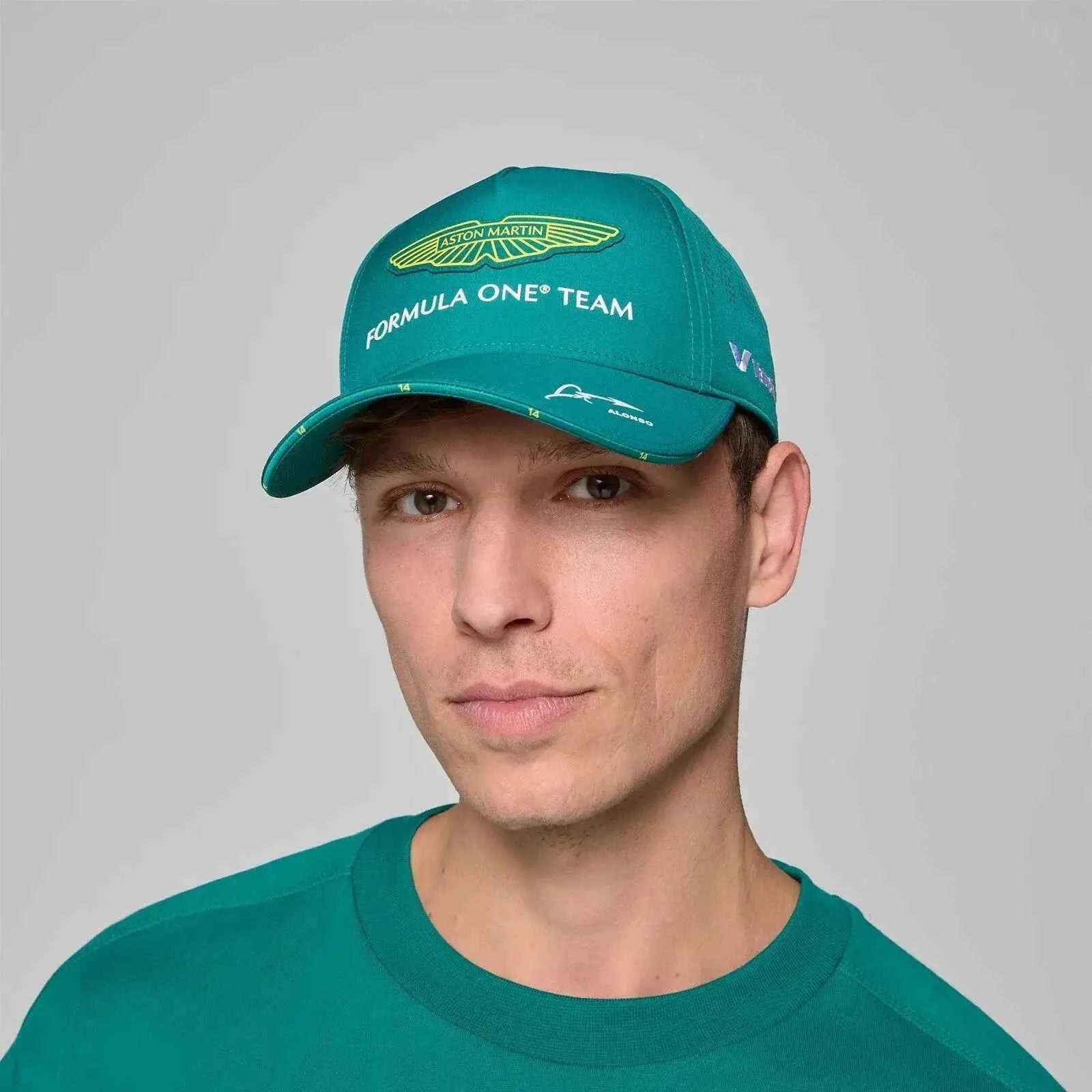 Aston Martin F1 Racing Cap - Fernando Alonso Edition, Stylish Sun Protection Baseball Hat for Outdoor Adventures
