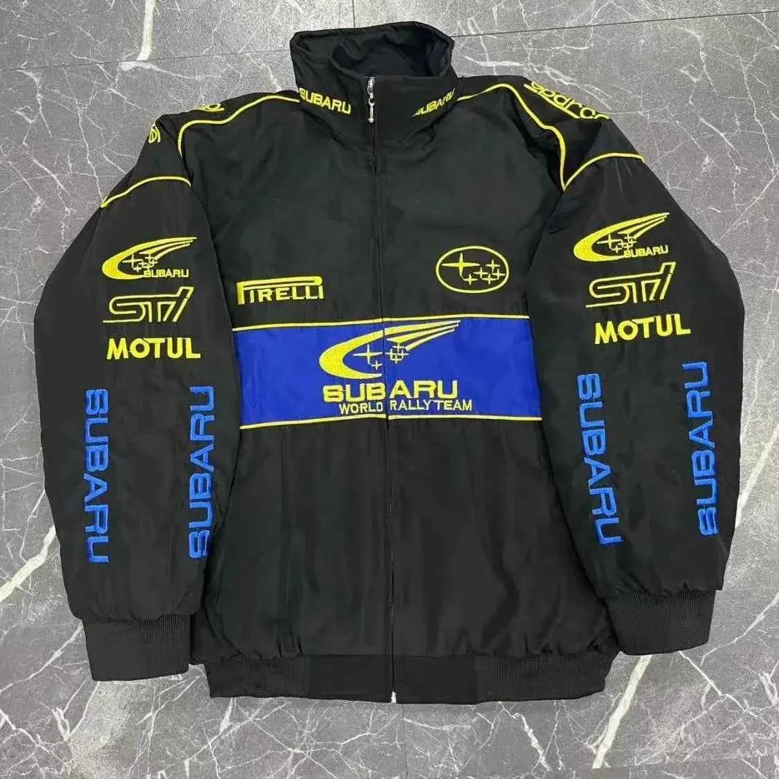 Subaru F1 Racing Jacket - Embroidered Long Sleeve Windbreaker for Men & Women