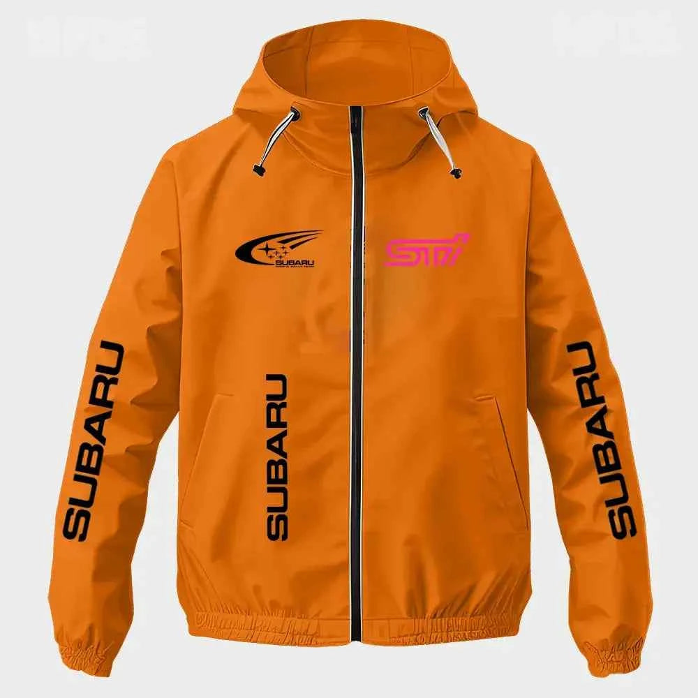 New summer men's hooded sunscreen jacket, UV resistant thin SUBARU loose running casual fishing sunscreen suit