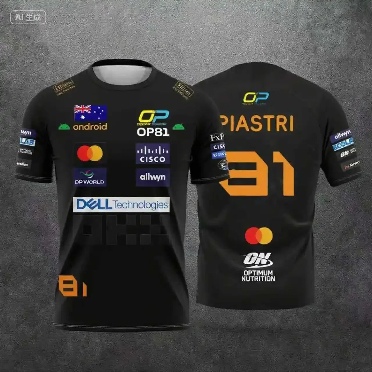 Lando Norris No. 4 nueva camiseta de estilo Racing 2025, ropa de carreras de deportes extremos, ropa deportiva transpirable