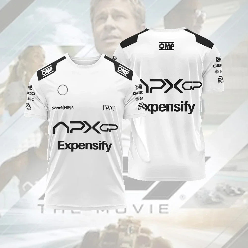 2025 New Brad Pitt F1 men's and women's movie T-shirt, outdoor sports, casual and comfortable shirt, 3D printed, quick-drying
