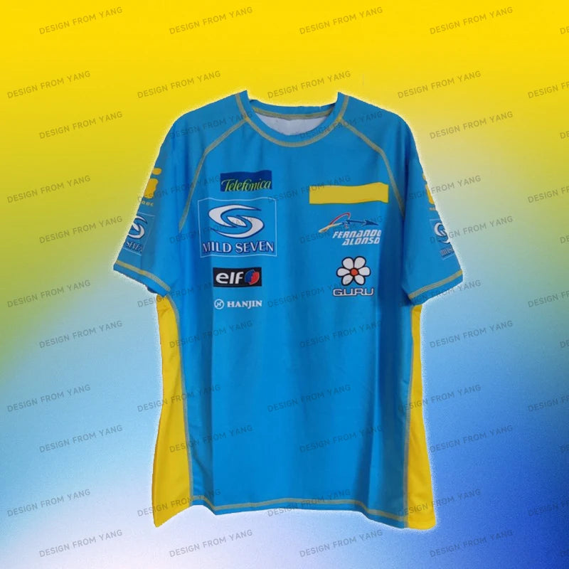 2025 Summer Hot Selling 3d Printed Spanish Aston Driver Fernando Alonso Fans T-shirt ，Breathable Extreme Sports Men's T Shirt