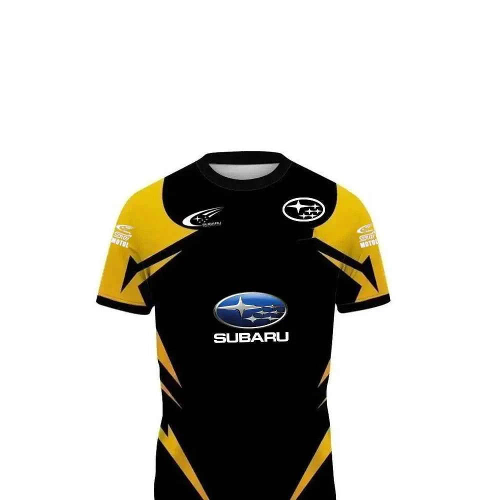 SUBARU racing fast drying breathable short sleeved sports T-shirt, suitable for cheerleading racers, car enthusiasts, men and wo