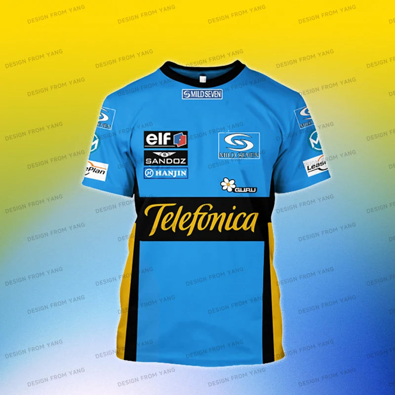 2025 Summer Hot Selling 3d Printed Spanish Aston Driver Fernando Alonso Fans T-shirt ，Breathable Extreme Sports Men's T Shirt