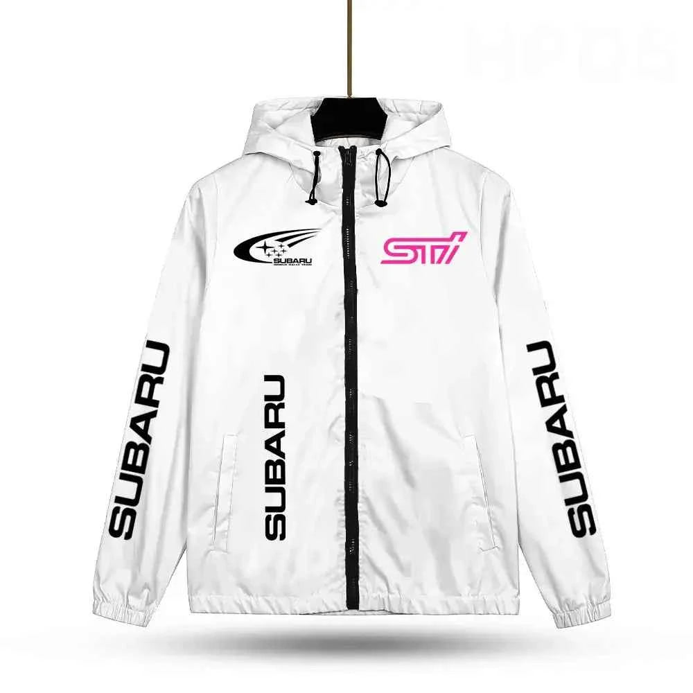 New summer men's hooded sunscreen jacket, UV resistant thin SUBARU loose running casual fishing sunscreen suit
